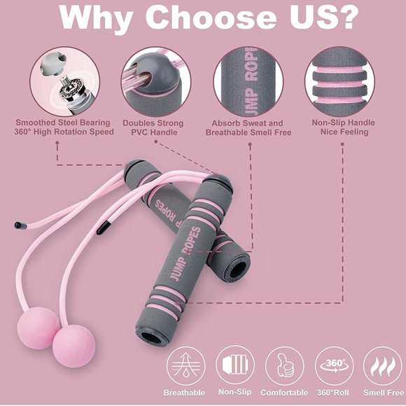 Ropeless Jump Rope | weighted cordless jumping rope and  3 Pcs Resistance Loop - Picture 4 of 6